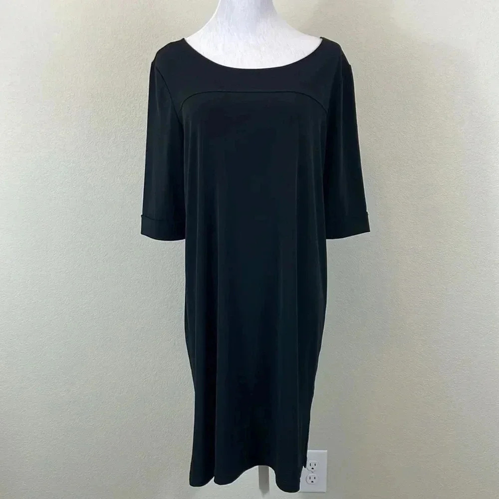 Clara‎ Sun Woo black 3/4 sleeve mini dress size medium